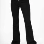 DÜĞMELİ İSPANYOL LİKRALI JEAN - SİYAH