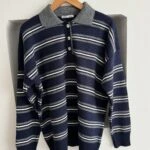 DÜĞMELİ POLO YAKA KAZAK - LACİVERT