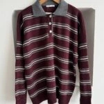 DÜĞMELİ POLO YAKA KAZAK - BORDO