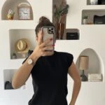 DÜŞÜK OMUZ ARKA UZUN BİSİKLET YAKA TRİKO - SİYAH