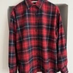 EKOSE DESEN ODUNCU PAMUK GÖMLEK - KIRMIZI-LACİVERT