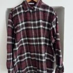 EKOSE GÜMÜŞ BONCUK ÇAKIM ODUNCU PAMUK GÖMLEK - BORDO