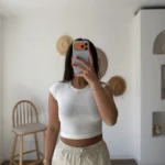 PAMUK MODAL KARIŞIMLI KISA TİŞÖRT - EKRU