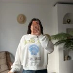 EL SOL YAZI BASKI PAMUK SALAŞ SWEAT - EKRU