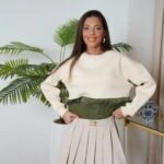 ETEĞİ PARAŞÜT DETAY KALIN LASTİK KISA SWEAT - KREM