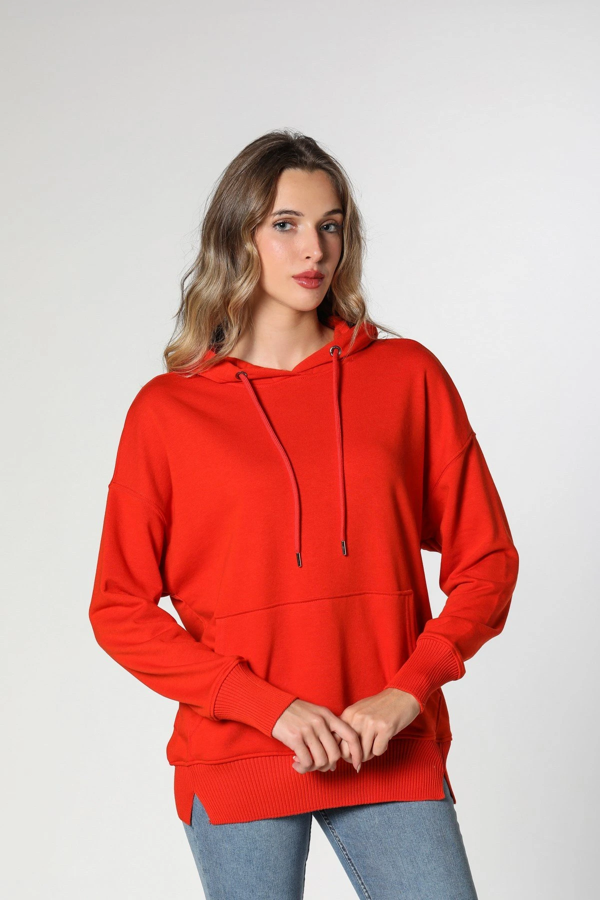 ETEĞİ TRİKO SWEAT - ORANGE - Görsel 1