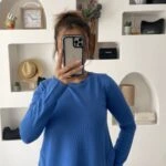 ETEK YAN FERMUARLI BİSİKLET YAKA VİSKON TRİKO - İNDİGO