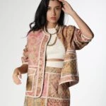 ETNİK DESEN KAPİTONE ETEK - PUDRA