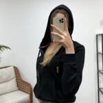 FERMUARLI KAPÜŞONLU SWEAt - SİYAH