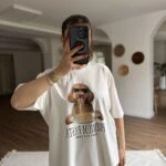 FİGÜR PREMİUM BASKI PAMUK SALAŞ TİŞÖRT - KREM