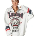 FLORİDA YAZI BASKI DİK YAKA SALAŞ SWEAT - GRİ MELANJ