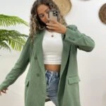 GABARDİN ASTARSIZ 4 DÜĞME CEKET - YEŞİL