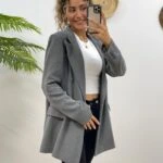 GABARDİN ASTARSIZ 4 DÜĞME CEKET - FÜME