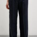 GENİŞ DUBLE PAÇA CEPLİ TEK PİLE MODAL PANTOLON - LACİVERT