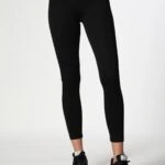 GENİŞ KEMER ÇELİK TAYT - SİYAH