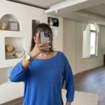 GENİŞ YAKA SALAŞ VİSKON BASİC TRİKO - İNDİGO