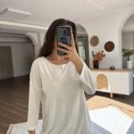 GENİŞ YAKA TRUVAKAR KOL İNCE VİSKON SALAŞ TRİKO - EKRU