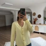 GOLD DÜĞME V YAKA VİSKON HIRKA - SARI