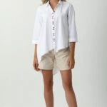 GRACE GLORY ASİMETRİK GÖMLEK - BEYAZ