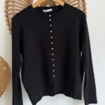 GÜMÜŞ TOP DÜĞME VSİKON HIRKA - SİYAH