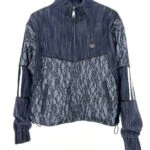 GÜPÜR DETAY ASTARLI BEL BÜZGÜ PUL ŞERİT JEAN PAMUK CEKET - MAVİ