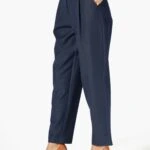 HAVUÇ MODEL TEK PİLE KEMERLİ PANTOLON - LACİVERT