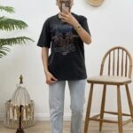 HEAVEN BASKI TİŞÖRT - ANTRASİT