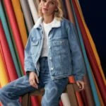 İÇİ PELUŞ 4 CEP SPOR KOT CEKET - MAVİ