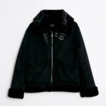 İÇİ SİYAH KÜRK TORBA CEP BİKER MONT - SİYAH