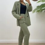 İKİ DÜĞME CEKET+ PANTOLON TAKIM - HAKİ