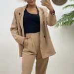 İKİ DÜĞME CEKET+ PANTOLON TAKIM - CAMEL