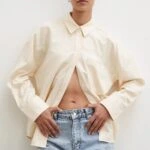 İNCE ÇİZGİLİ TEK CEP PAMUK GÖMLEK - SARI