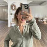 İNCİ DÜĞME AJURLU VİSKON HIRKA - HAKİ