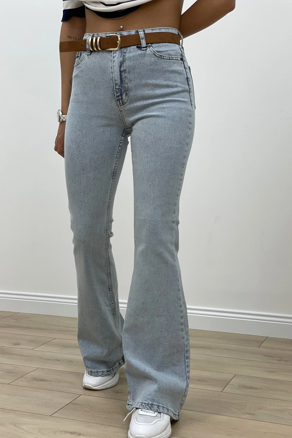 İSPANYOL LİKRALI JEAN - BUZ MAVİ - Görsel 1