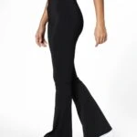 İSPANYOL PAÇA DALGIÇ KUMAŞ TAYT - SİYAH