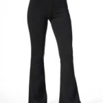 İSPANYOL PAÇA ŞARDONLU ÇELİK PANTOLON - SİYAH