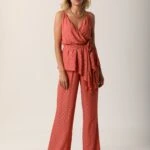 İTHAL KENDİNDEN DOKULU KRUVAZE BLUZ - KİREMİT