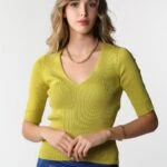 İTHAL V YAKA TRUVAKAR KOL BLUZ - YEŞİL