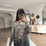 JAGUAR DESEN KAYIK YAKA VİSKON TRİKO - HAKİ