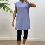 JAPONE KOL OVERSİZE UZUN TİŞÖRT - İNDİGO