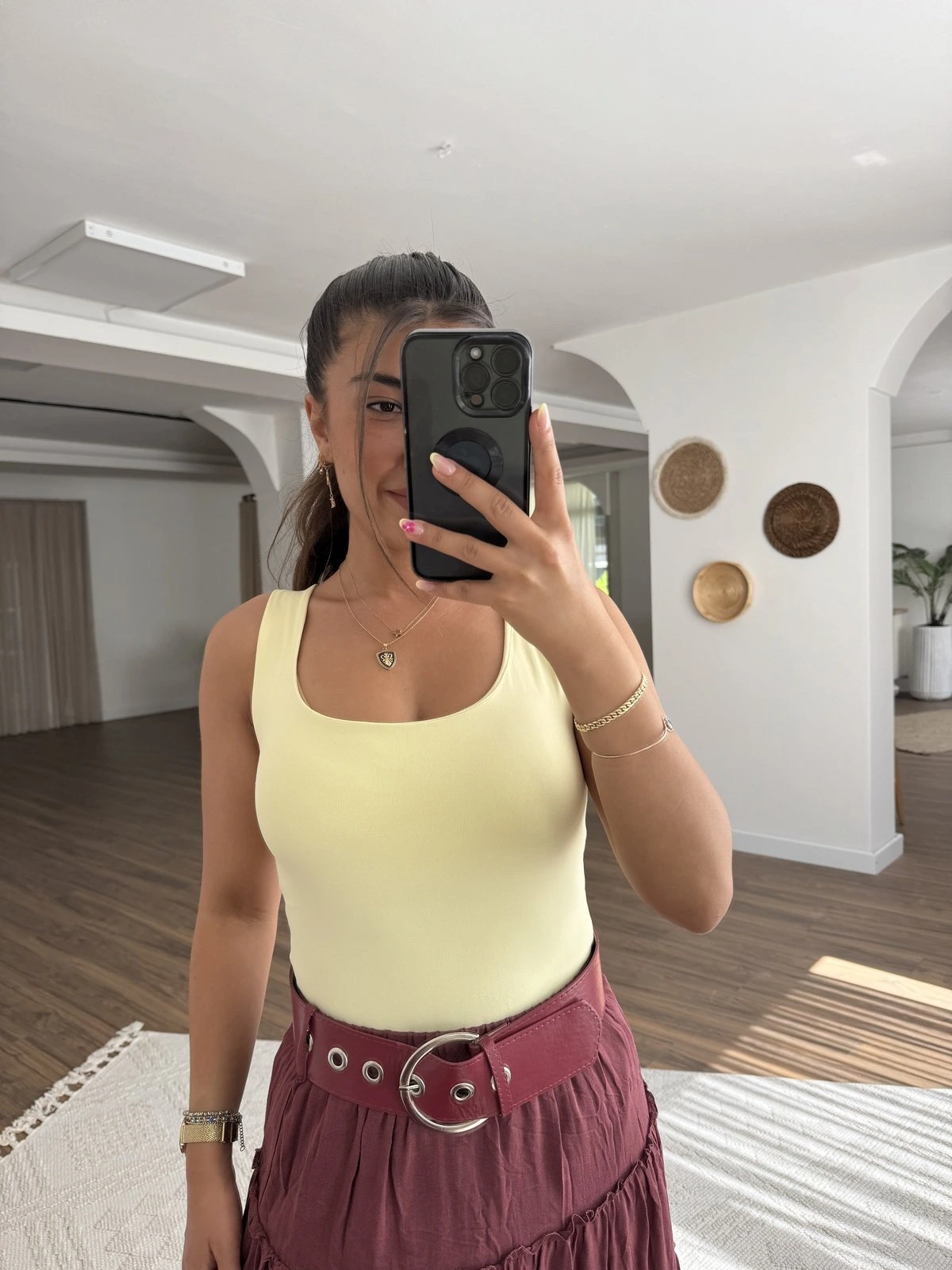 KALIN ASKI POLİAMİD ATLET - SARI - Görsel 1