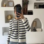 KALIN ÇİZGİ GOLD DÜĞME VİSKON HIRKA - TAŞ-LACİVERT