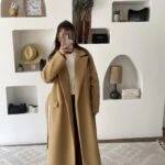 KAPAK CEP BEL KUŞAK ASTARLI UZUN KAŞE KABAN - CAMEL