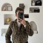 KAPAK CEPLİ LEOPAR DESEN ASTARLI MONT - CAMEL