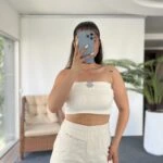 KAPAK KEMER ÇİZGİLİ PAMUK ŞORT - NATUREL