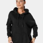 KAPÜŞONLU KANGRU CEPLİ SALAŞ PAMUK SWEAT - SİYAH