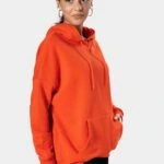 KAPÜŞONLU KANGRU CEPLİ SALAŞ PAMUK SWEAT - AÇIK KIRMIZI