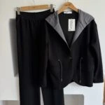 KAPÜŞONLU SPOR CEKET PANTOLON MODAL TAKIM - SİYAH