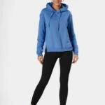 KAPÜŞONLU YAN YIRTMAÇLI SWEAT - İNDİGO