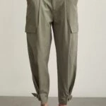 KARGO CEP PAÇA YAN BRİT PAMUK VİSKON PANTOLON - HAKİ